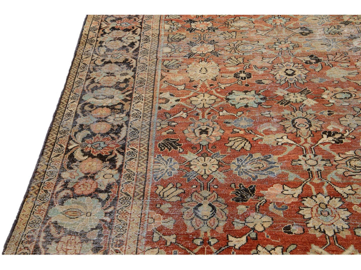 Antique Mahal Square Wool Rug 9 X 9