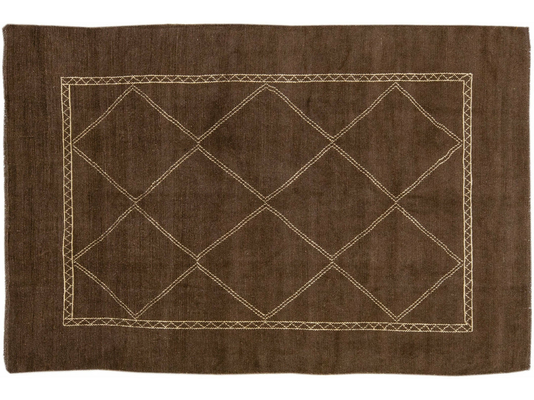 Modern Moroccan Wool Rug 7 X 10
