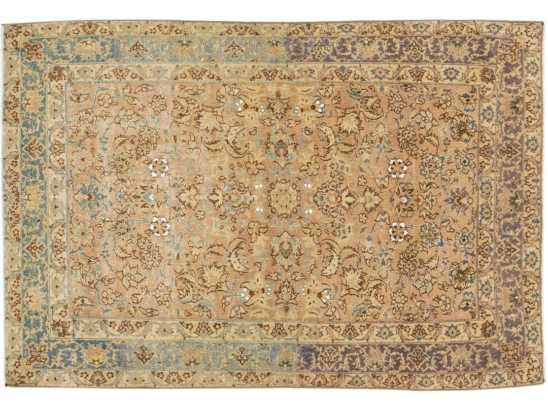 Antique Kirman Wool Rug 3 X 5