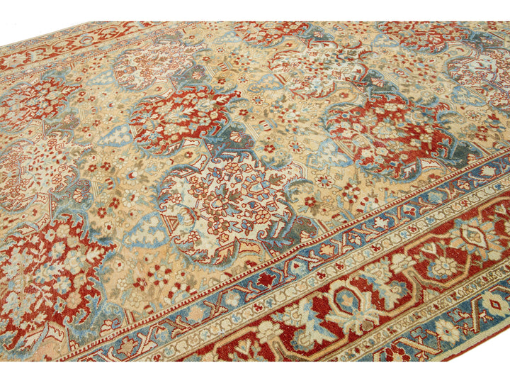 Antique Bakhtiari Wool Rug 11 X 14