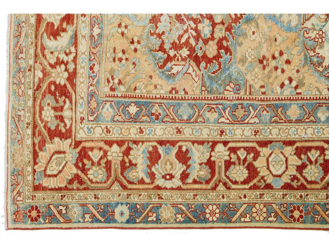 Antique Bakhtiari Wool Rug 11 X 14