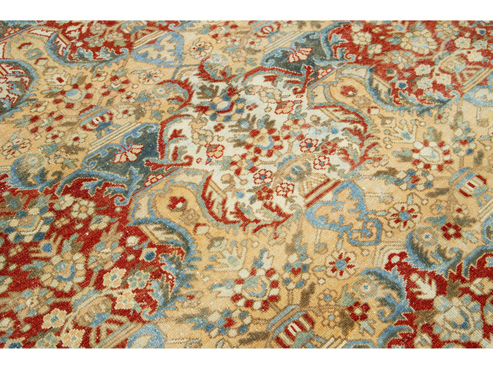 Antique Bakhtiari Wool Rug 11 X 14