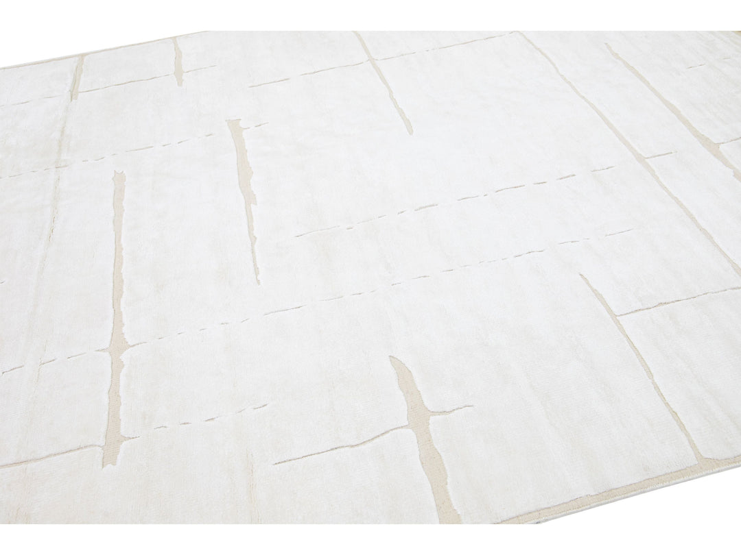 Modern Moroccan Wool Rug 8 X 10