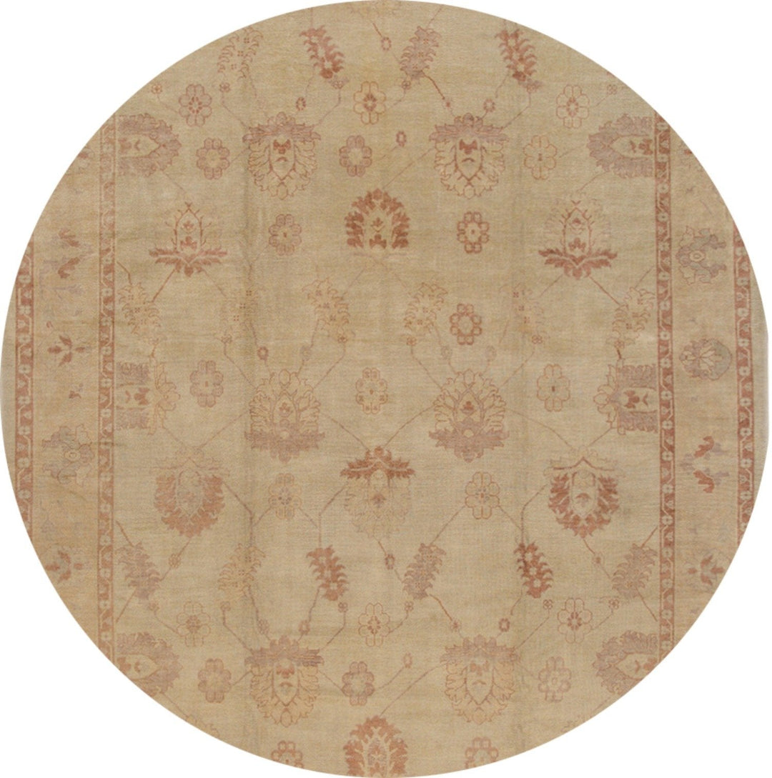 21st Century Contemporary Turkish Oushak Rug 12 X 19