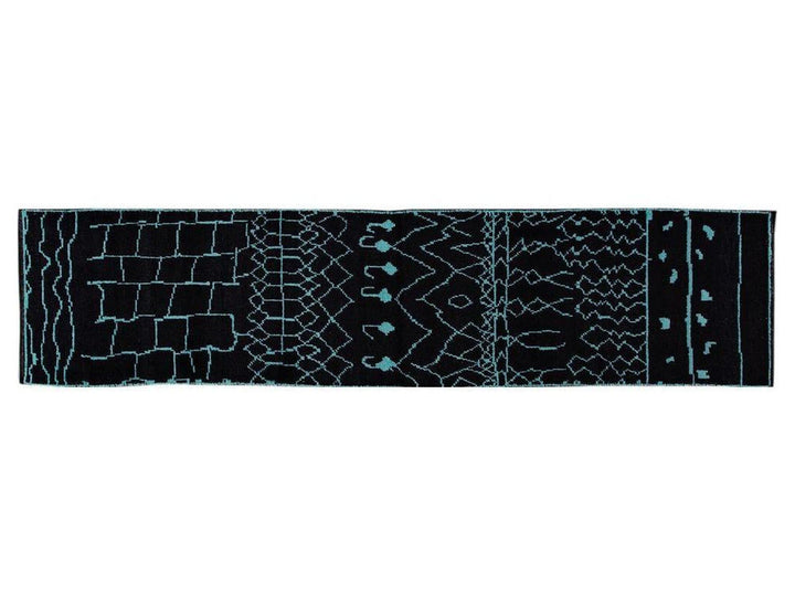 Modern Moroccan Style Wool Runner 3 X 13