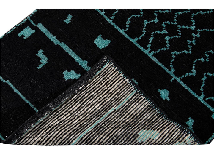 Modern Moroccan Style Wool Runner 3 X 13