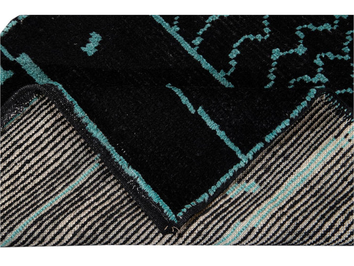 Modern Moroccan Style Wool Runner 3 X 13