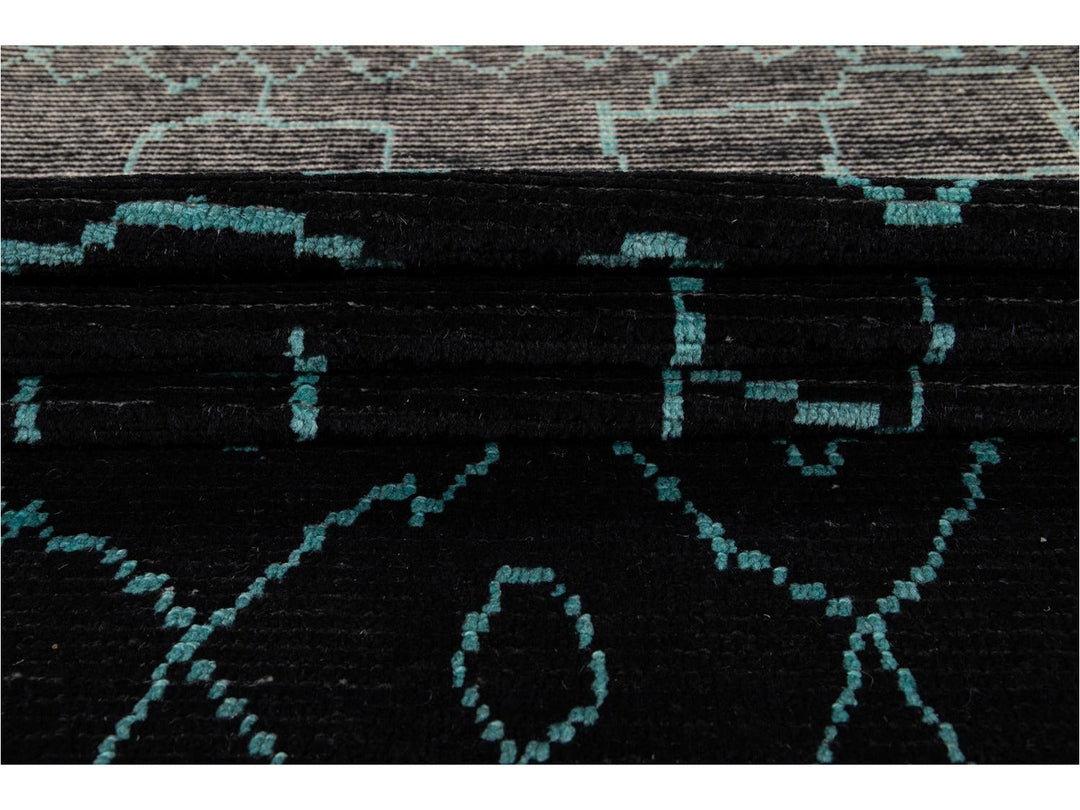 Modern Moroccan Style Wool Runner 3 X 13