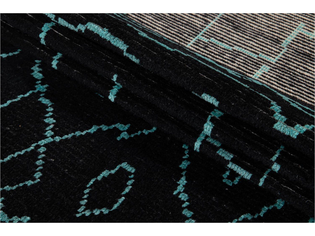 Modern Moroccan Style Wool Runner 3 X 13