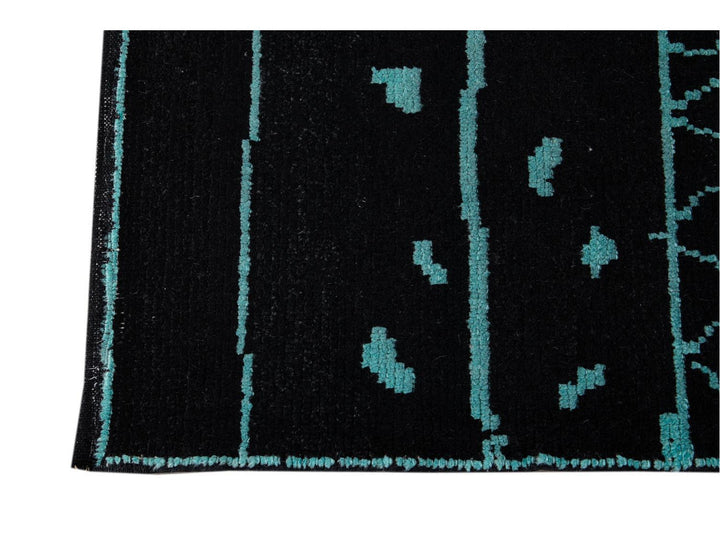 Modern Moroccan Style Wool Runner 3 X 13
