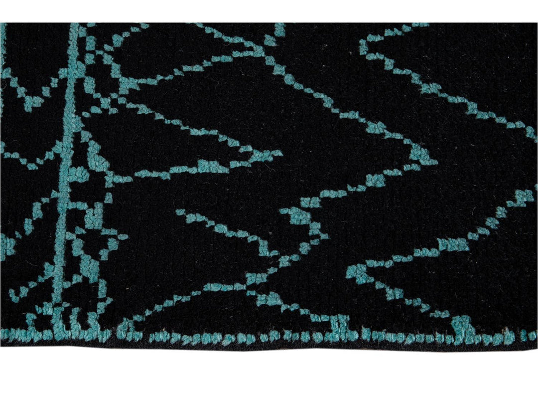 Modern Moroccan Style Wool Runner 3 X 13