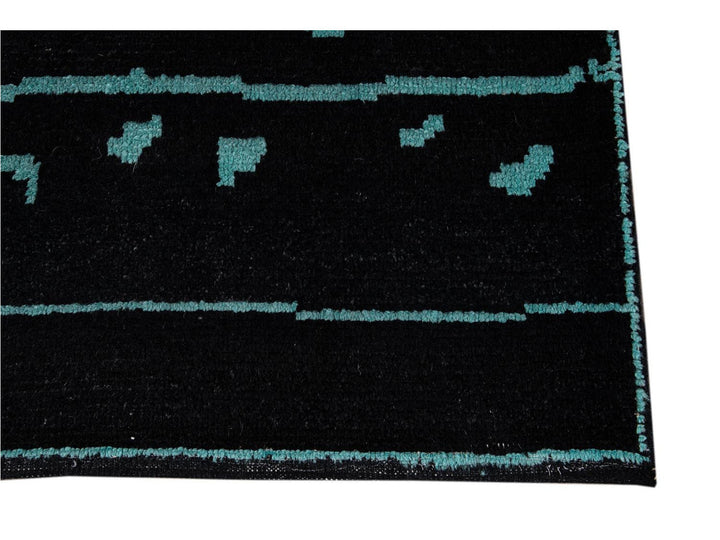 Modern Moroccan Style Wool Runner 3 X 13