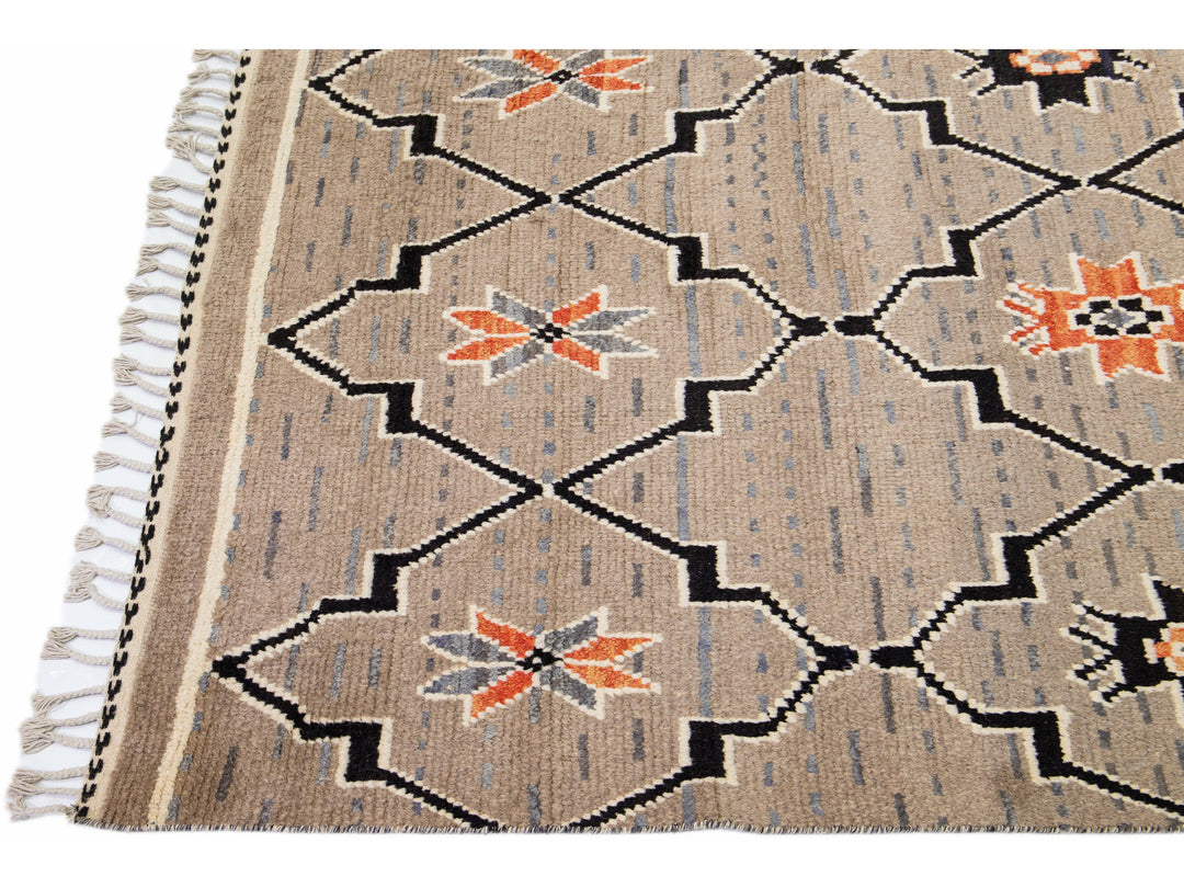 Modern Moroccan Wool Rug 10 X 15