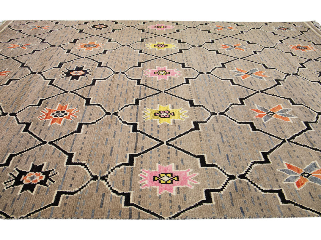 Modern Moroccan Wool Rug 10 X 15