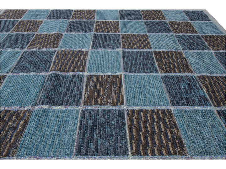 Modern Swedish Square Wool Rug 10 X 11
