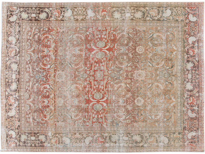 Antique Shabby Chic Mahal Wool Rug 10 X 14