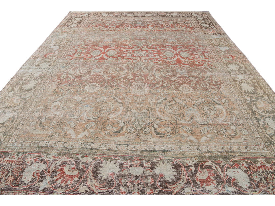 Antique Shabby Chic Mahal Wool Rug 10 X 14