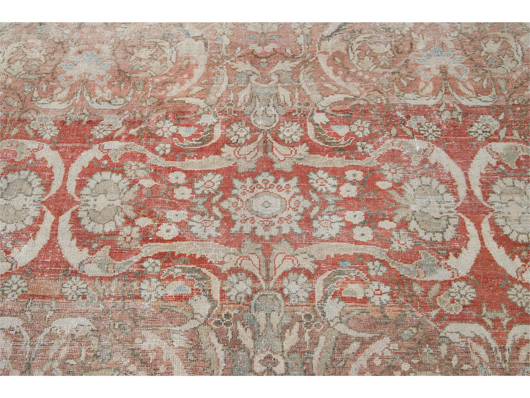 Antique Shabby Chic Mahal Wool Rug 10 X 14