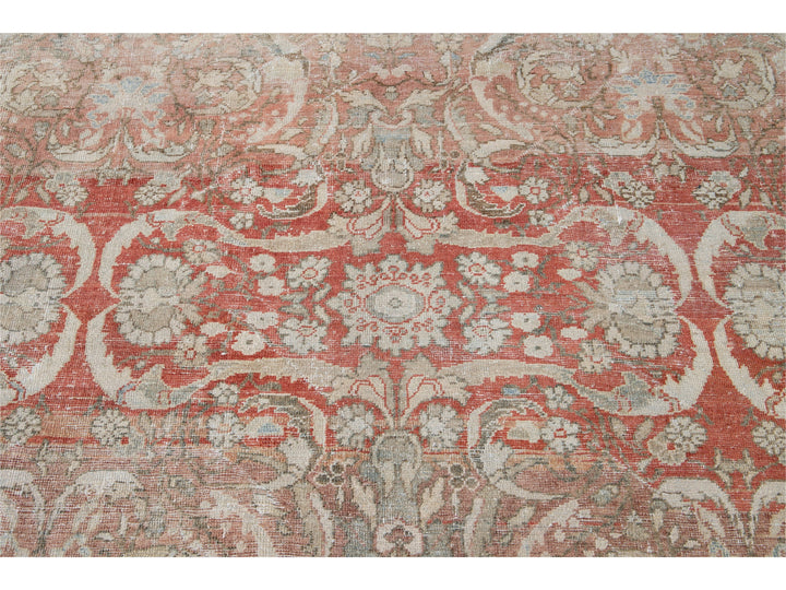 Antique Shabby Chic Mahal Wool Rug 10 X 14