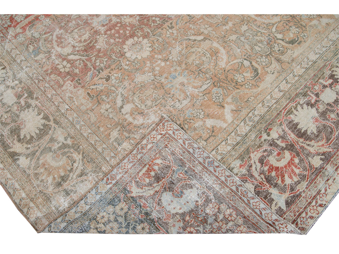 Antique Shabby Chic Mahal Wool Rug 10 X 14