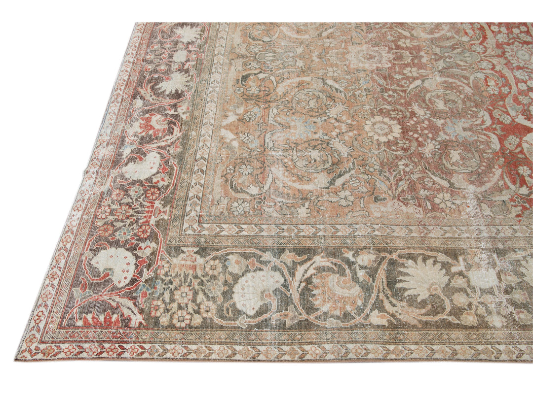 Antique Shabby Chic Mahal Wool Rug 10 X 14