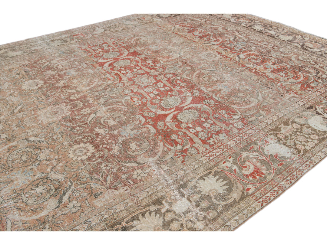 Antique Shabby Chic Mahal Wool Rug 10 X 14