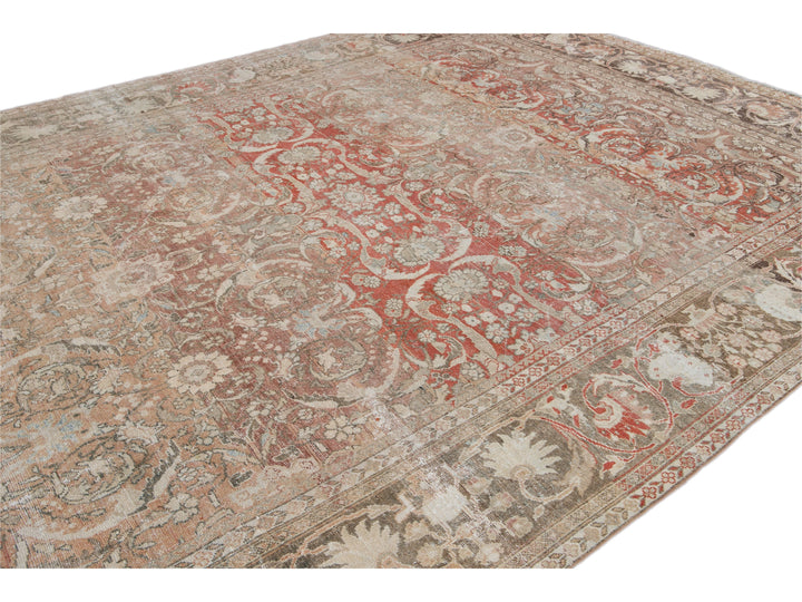 Antique Shabby Chic Mahal Wool Rug 10 X 14