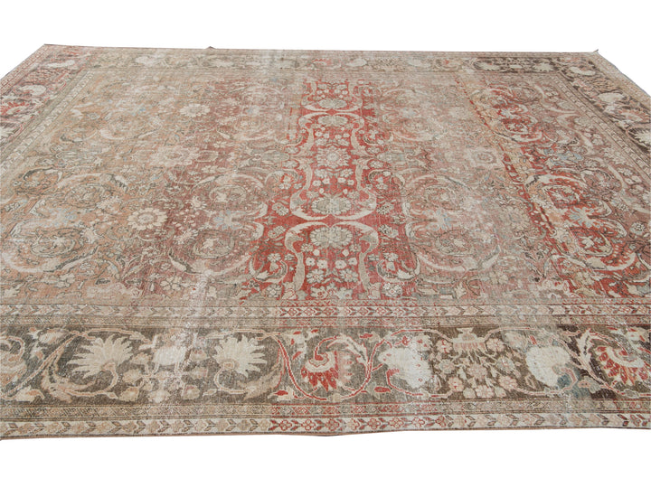 Antique Shabby Chic Mahal Wool Rug 10 X 14