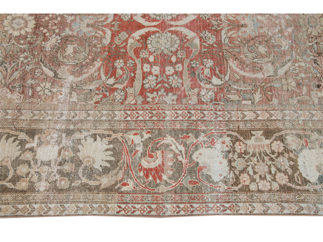 Antique Shabby Chic Mahal Wool Rug 10 X 14