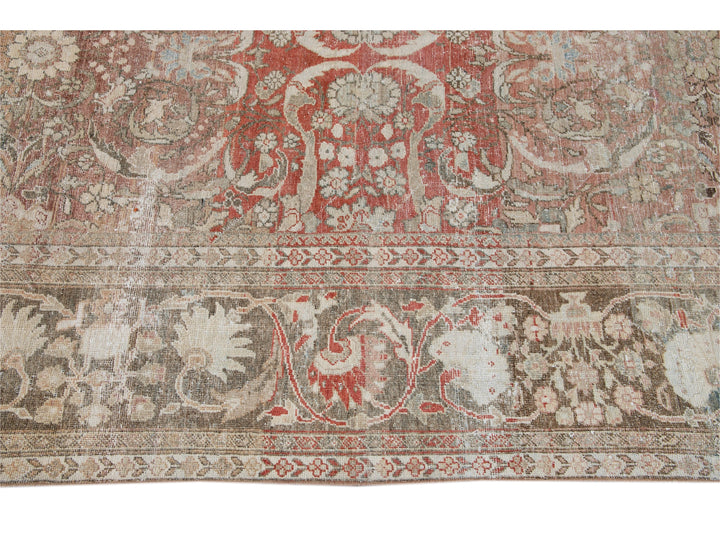 Antique Shabby Chic Mahal Wool Rug 10 X 14