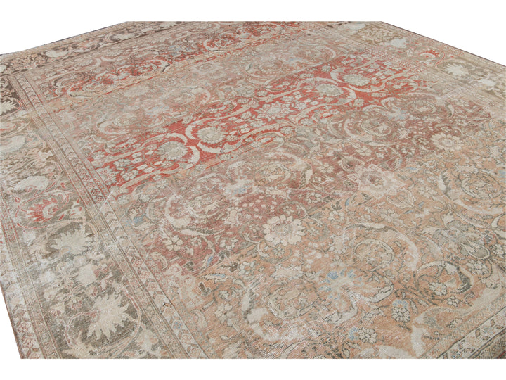 Antique Shabby Chic Mahal Wool Rug 10 X 14