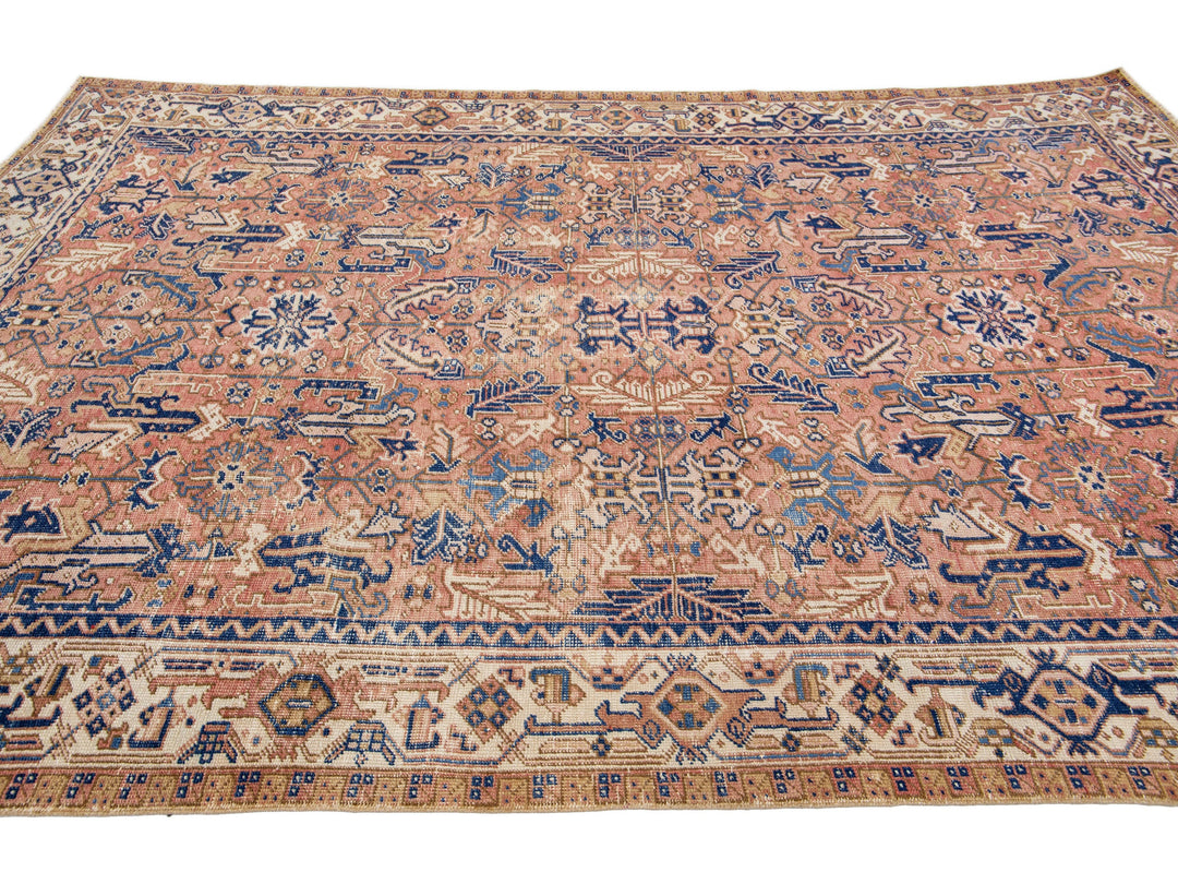 Antique Heriz Wool Rug 8 X 11