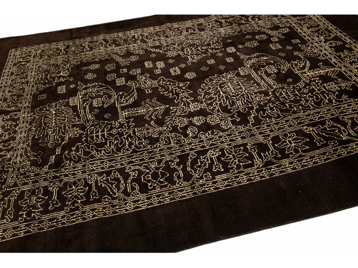 Modern Transitional Revival Wool Rug 7 X 10