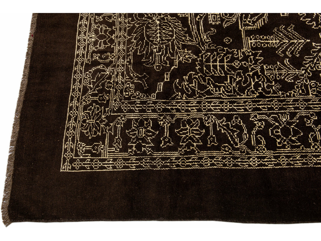 Modern Transitional Revival Wool Rug 7 X 10