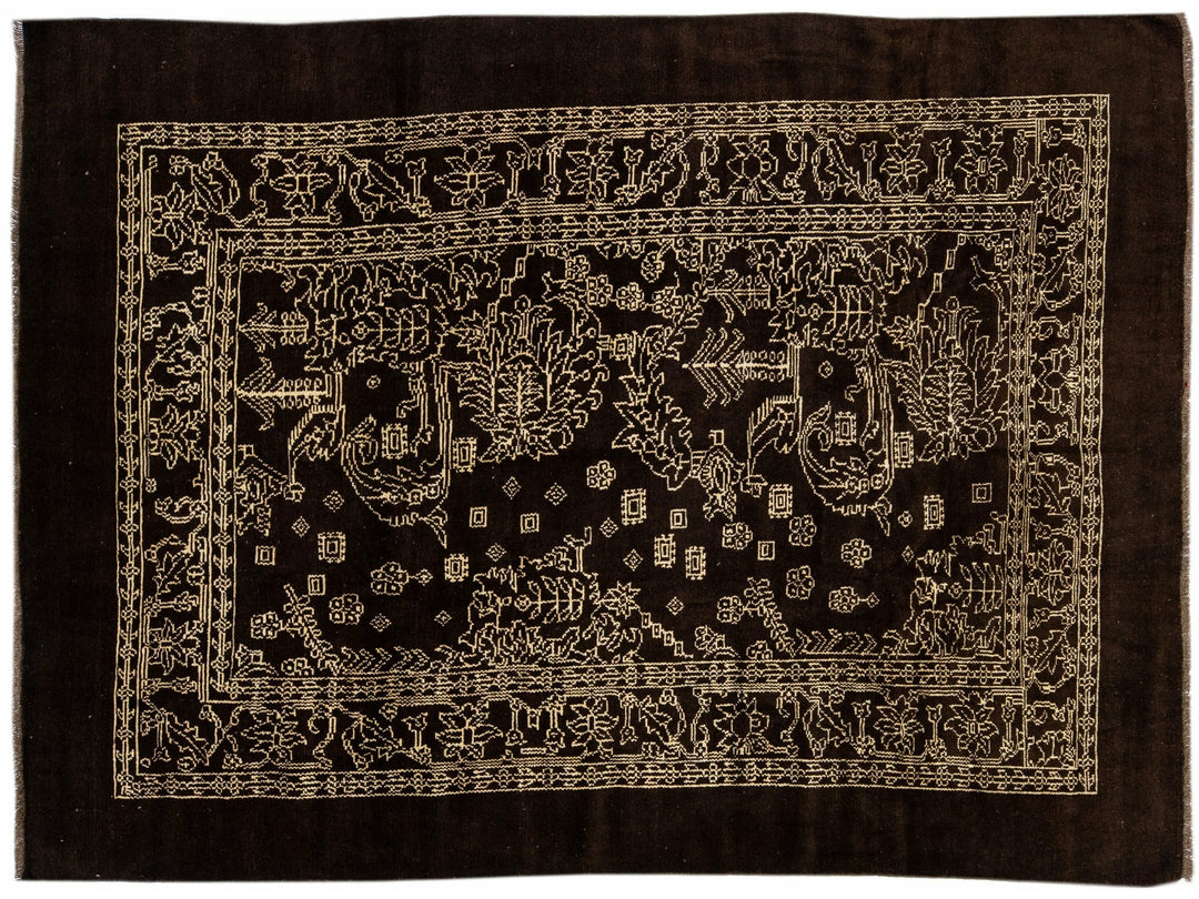 Modern Transitional Revival Wool Rug 7 X 10