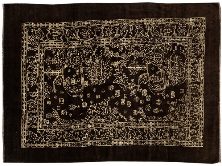 Modern Transitional Revival Wool Rug 7 X 10