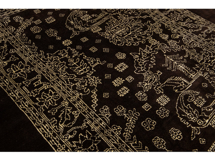 Modern Transitional Revival Wool Rug 7 X 10