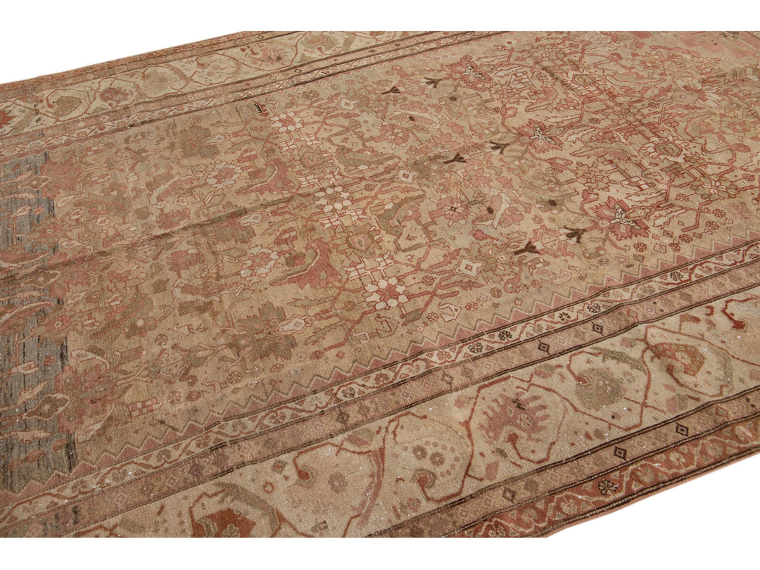 Antique Malayer Wool Rug 7 X 13