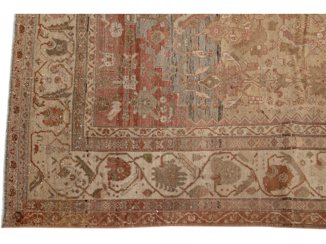 Antique Malayer Wool Rug 7 X 13