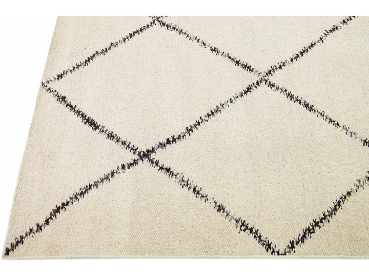 Modern Moroccan Wool Rug 12 X 15