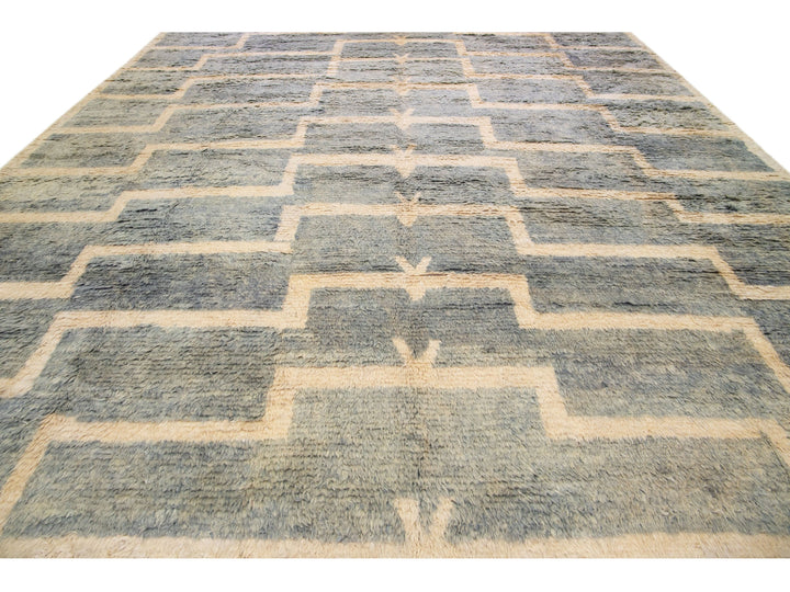 Modern Turkish Tulu Wool Rug 14 X 15