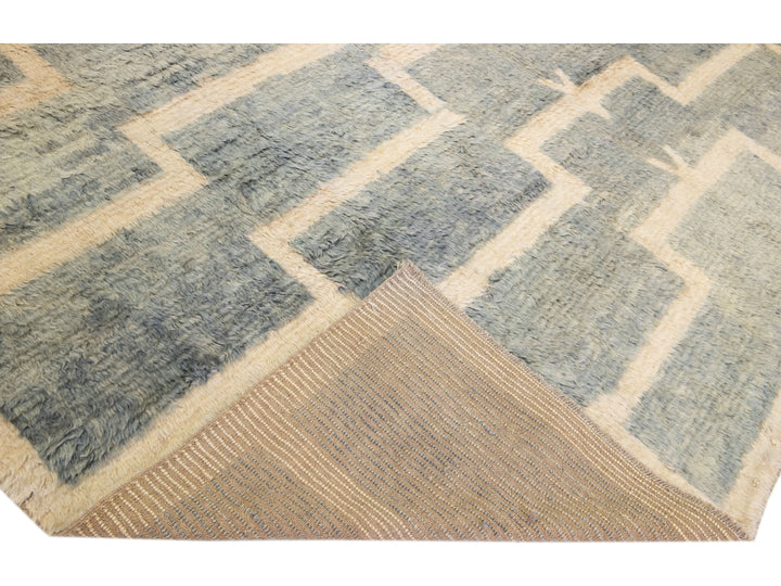 Modern Turkish Tulu Wool Rug 14 X 15