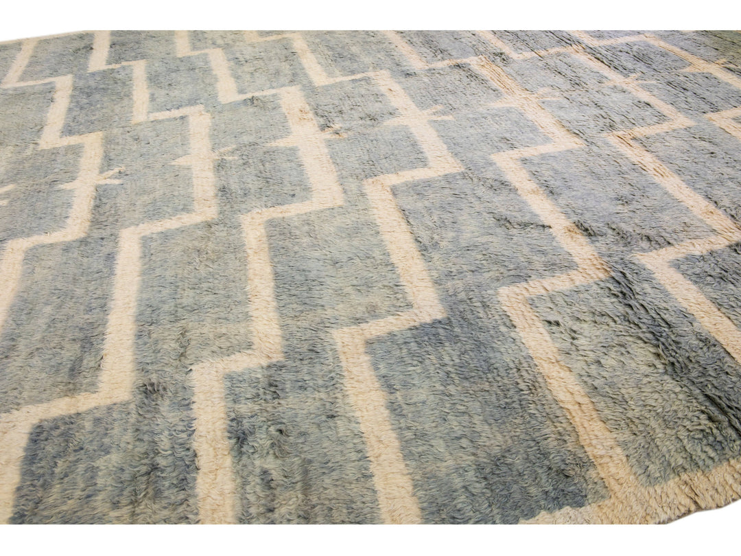 Modern Turkish Tulu Wool Rug 14 X 15