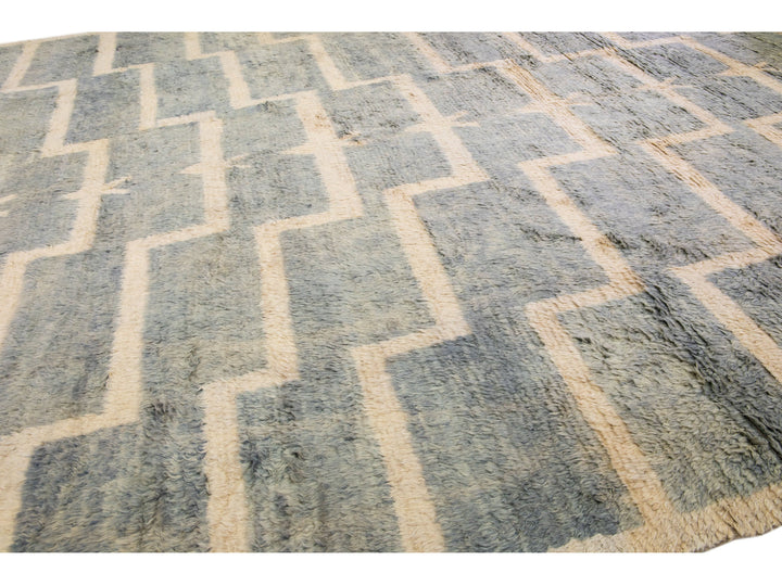 Modern Turkish Tulu Wool Rug 14 X 15