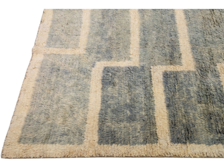 Modern Turkish Tulu Wool Rug 14 X 15