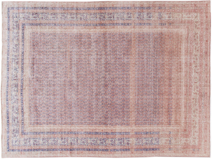 Vintage Turkish Deco Wool Rug 10 X 13