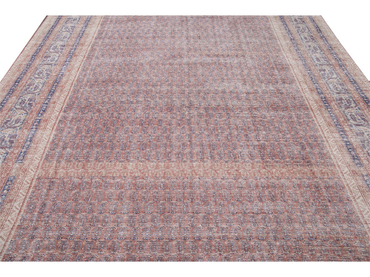 Vintage Turkish Deco Wool Rug 10 X 13