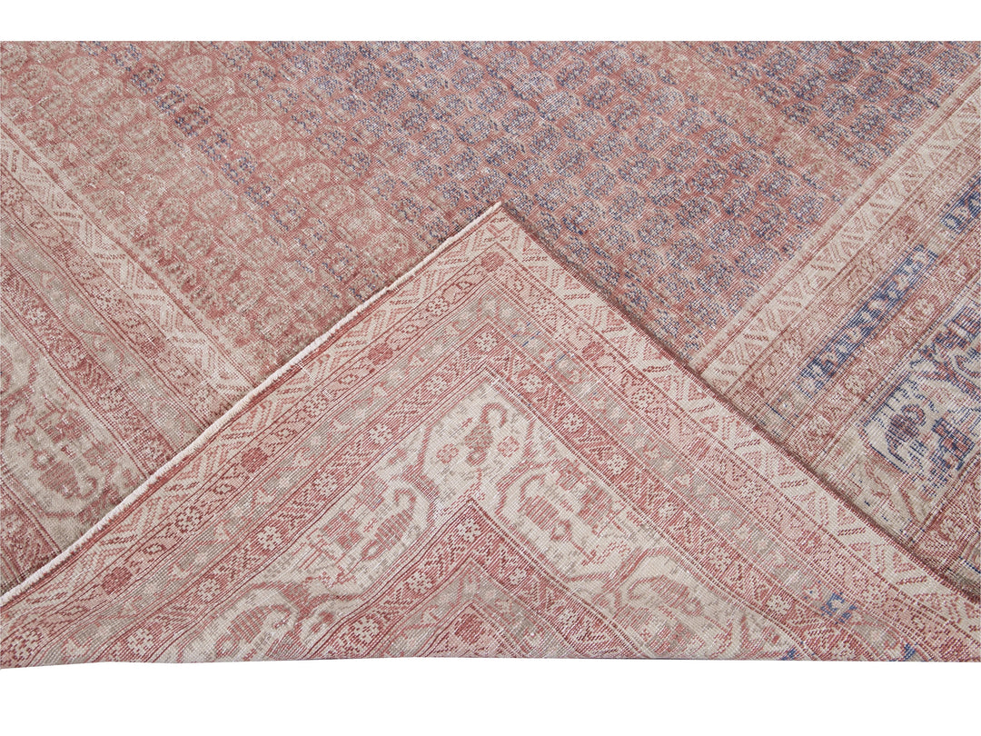 Vintage Turkish Deco Wool Rug 10 X 13