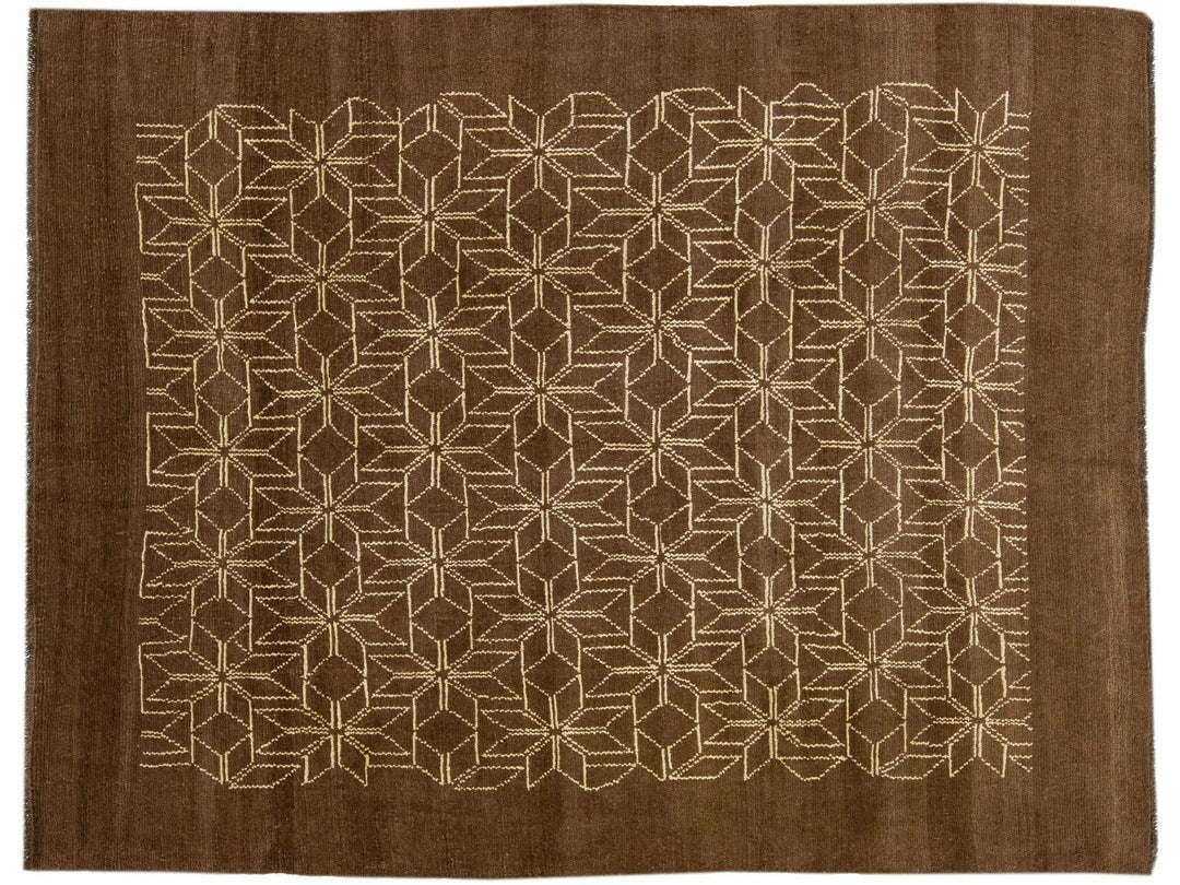 Modern Moroccan Wool Rug 7 X 9