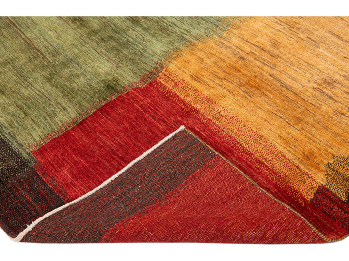 Modern Gabbeh Wool Rug 6 X 9